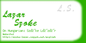 lazar szoke business card